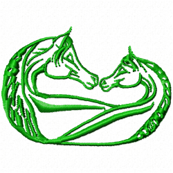 Horses Embroidery Design 5